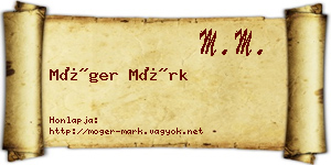 Móger Márk névjegykártya